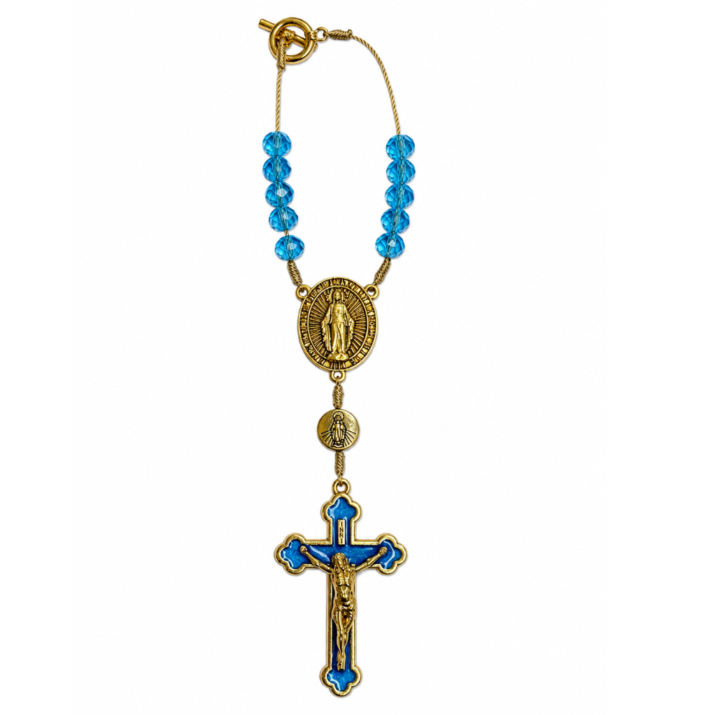 Dezena Nossa Senhora das Graças - Cristal Azul Celeste Azul