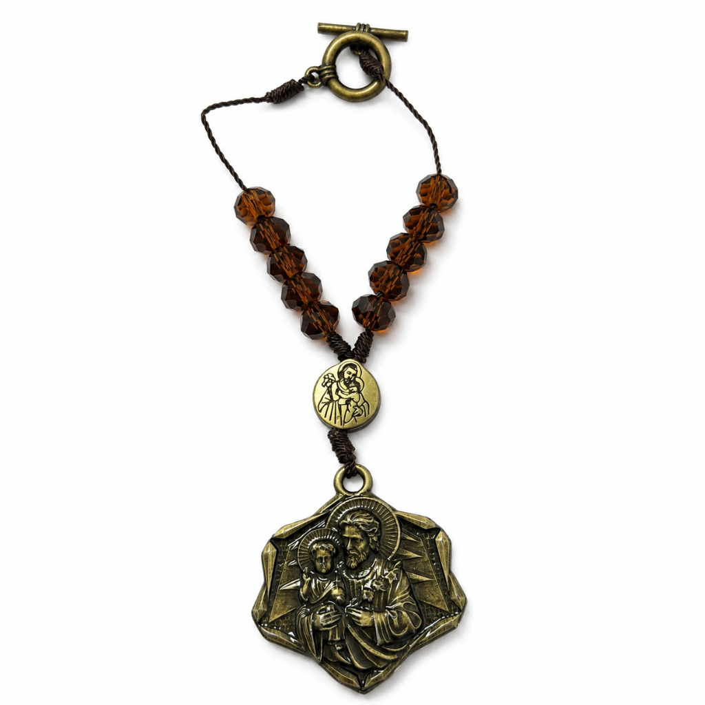 Dezena de São José Marrom com Medalhão
