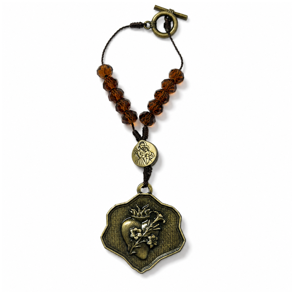 Dezena de São José Marrom com Medalhão