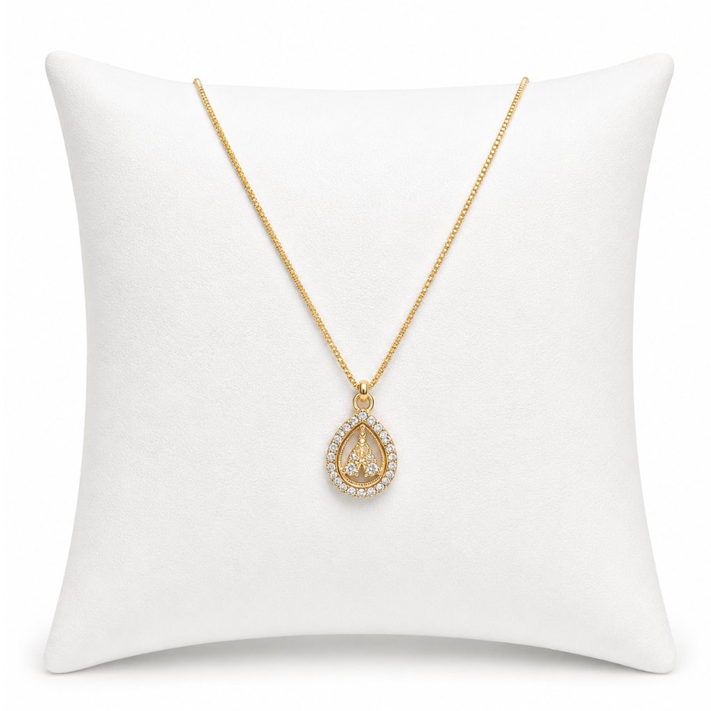 Colar Gota Nossa Senhora Aparecida com Strass