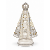 Nossa Senhora Aparecida Perolada Branca 20 cm