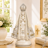 Nossa Senhora Aparecida Perolada Branca 20 cm