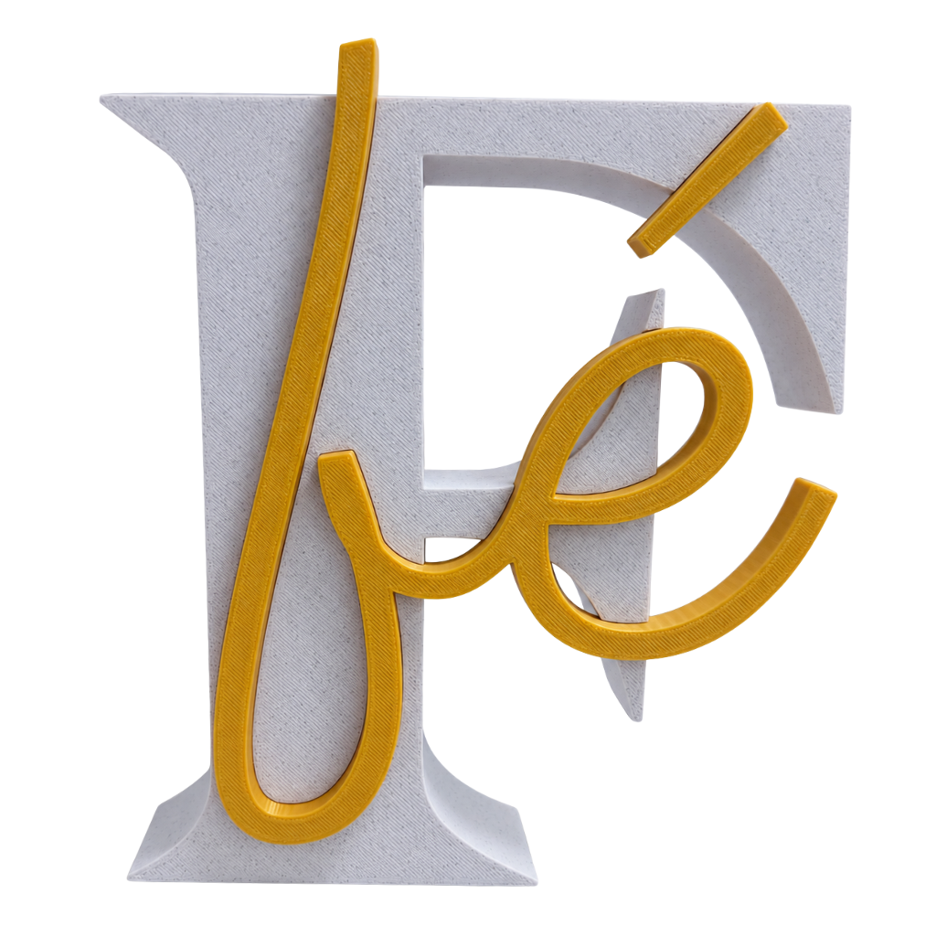 Escultura Decorativa Fé em Impressão 3D 24 cm