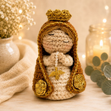 Mini Santinha - Marrom - 9cm