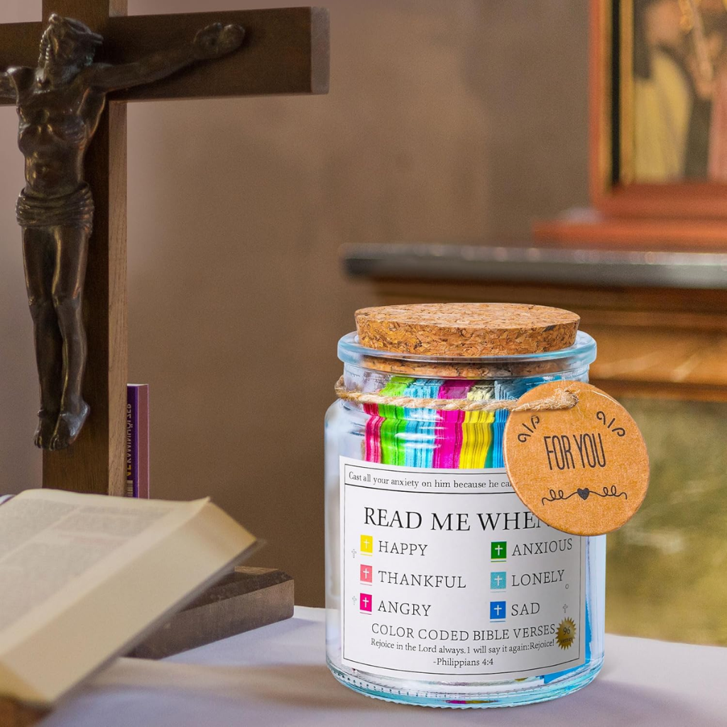 Bible Verse Jar, Read Me When Bible Verses Jar for Daily Encouragement
