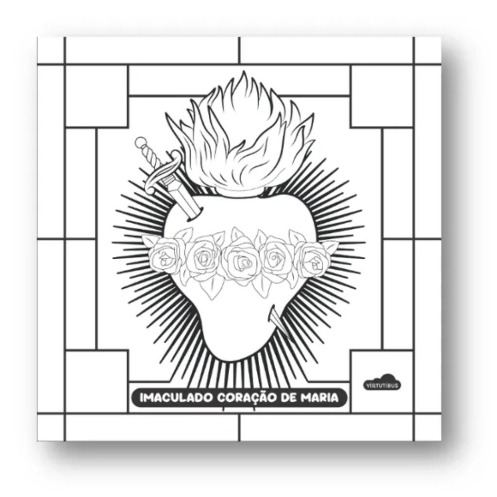 Tela para Pintar Imaculado Coração de Maria