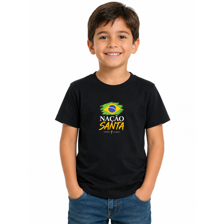 Camiseta Infantil Nação Santa