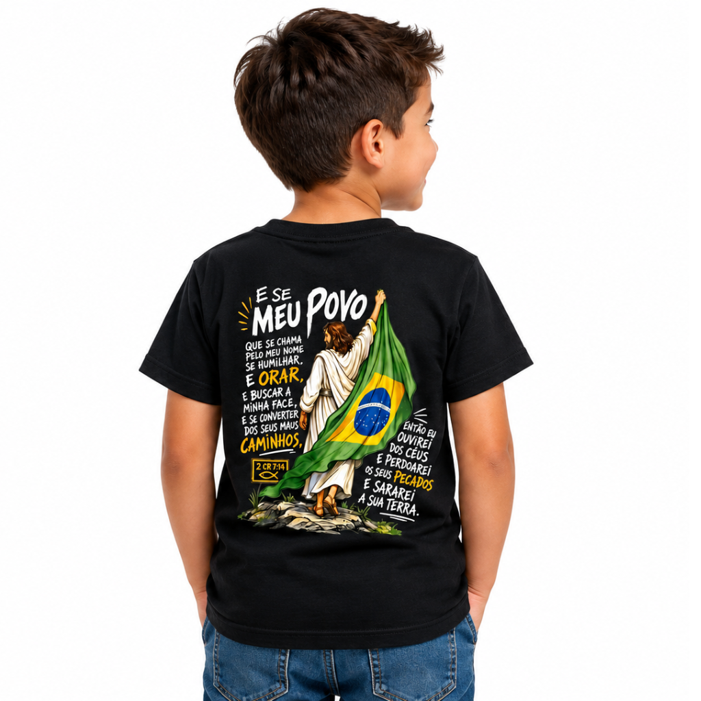 Camiseta Infantil Nação Santa
