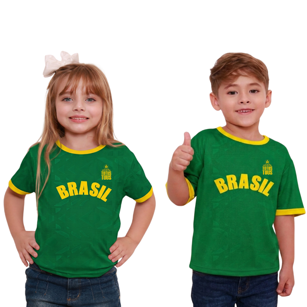 Camiseta Infantil Brasil Totus Tuus