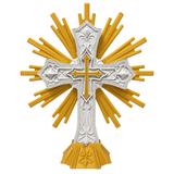 Cruz Decorativa con Resplandor Dorado 3D