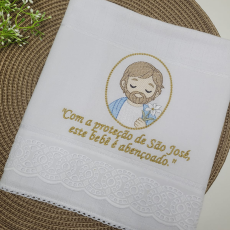 Toalha de Boca Bordada – São José
