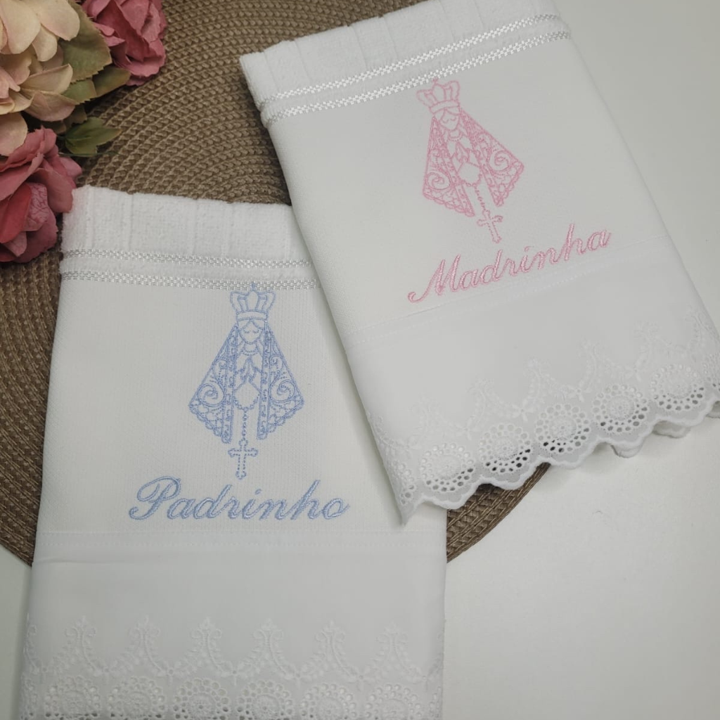 Toalha de Lavabo - Padrinhos Silhueta