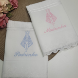 Toalha de Lavabo - Padrinhos Silhueta