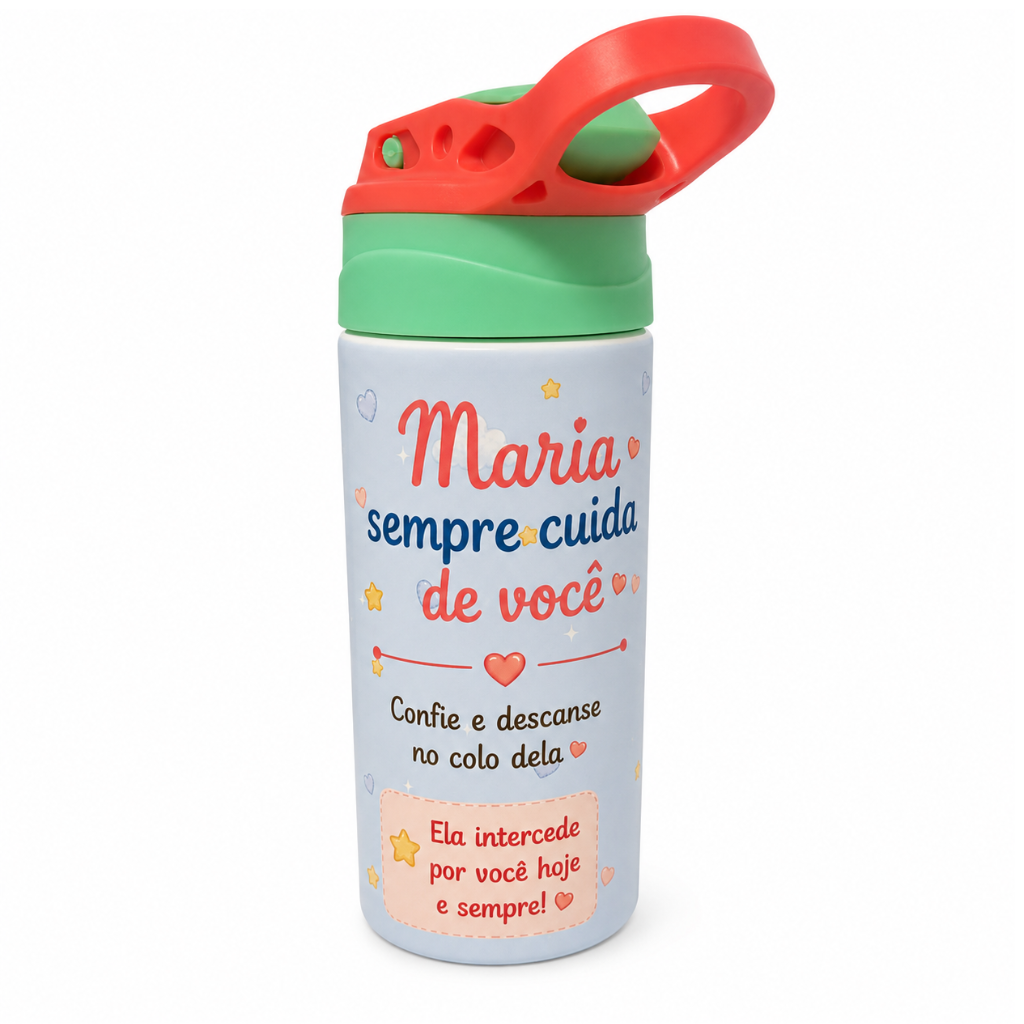 Garrafinha Infantil Maria Com Menino Jesus