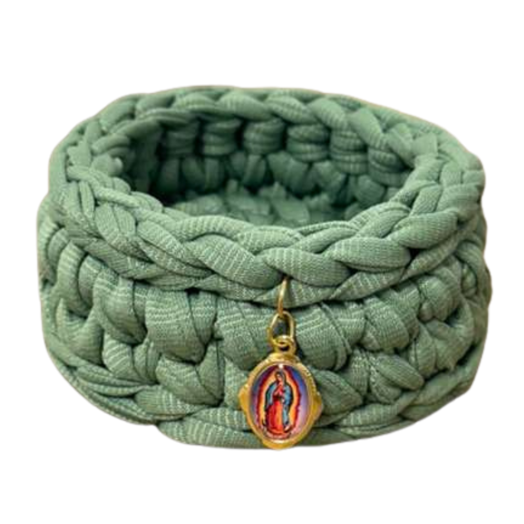 Rosary Holder - Guadalupe (Green) - Crochet