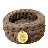 Rosary Pouch - Holy Family (Brown) - Crochet