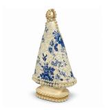 Imagem N. Sra. Aparecida Floral Azul - 20 cm