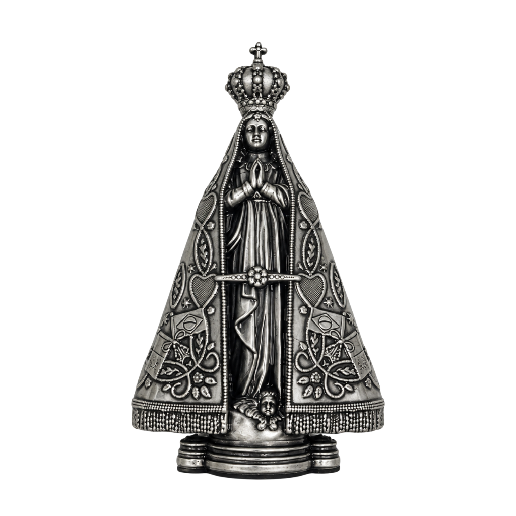 Adorno Nossa Senhora Aparecida Prateada
