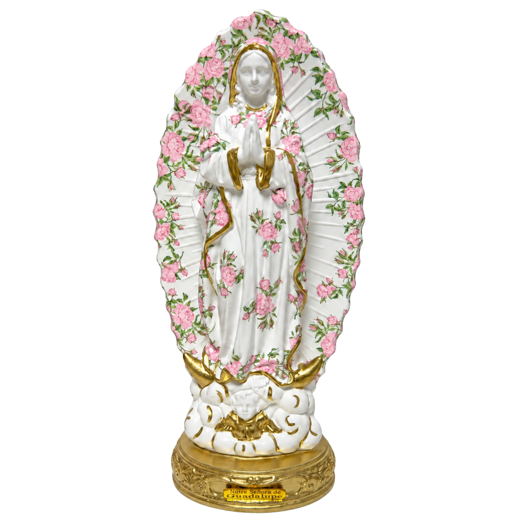 Imagem Nossa Senhora de Guadalupe Floral com Dourado
