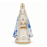 Imagem N. Sra. Aparecida Floral Azul - 20 cm