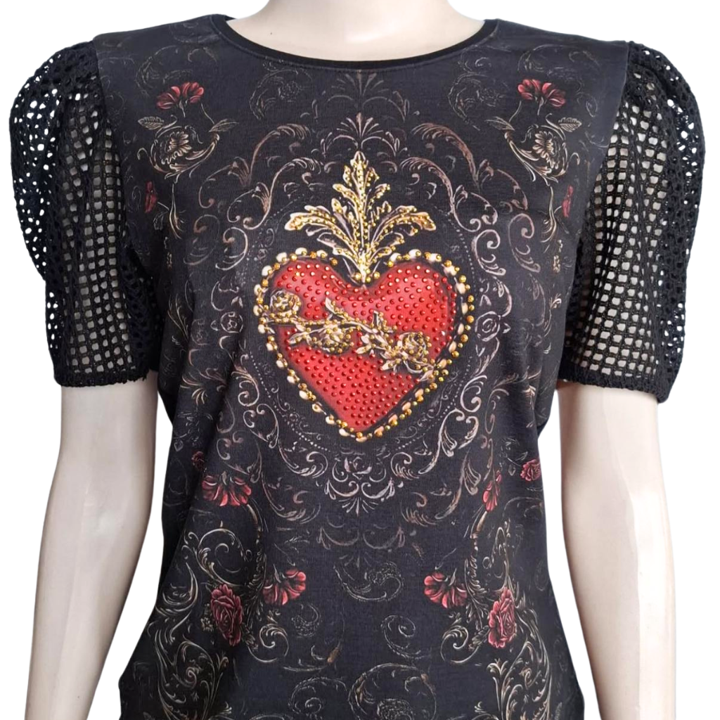 Baby Look Sagrado Coração de Jesus