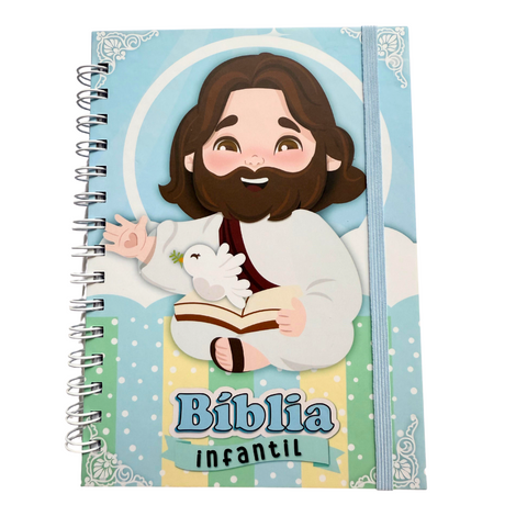 Bíblia Infantil com Capa Ilustrada – Espiral e Elástico Colorido