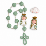 Kit Mãezinha do Céu em Crochê - Verde