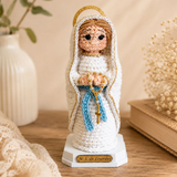 Imagem Nossa Senhora de Lourdes em crochê - 20cm