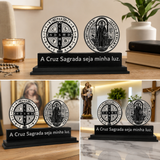 Ornamento Decorativo São Bento em Impressão 3D – 20 x 12 cm