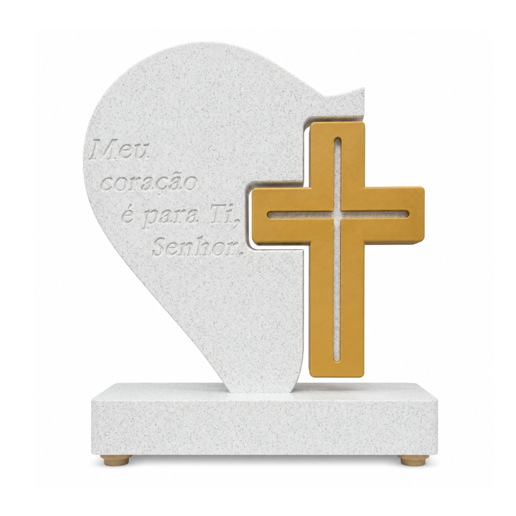 Adorno Meu Coracao E Para Ti, Senhor - Impressao 3D - 24 cm