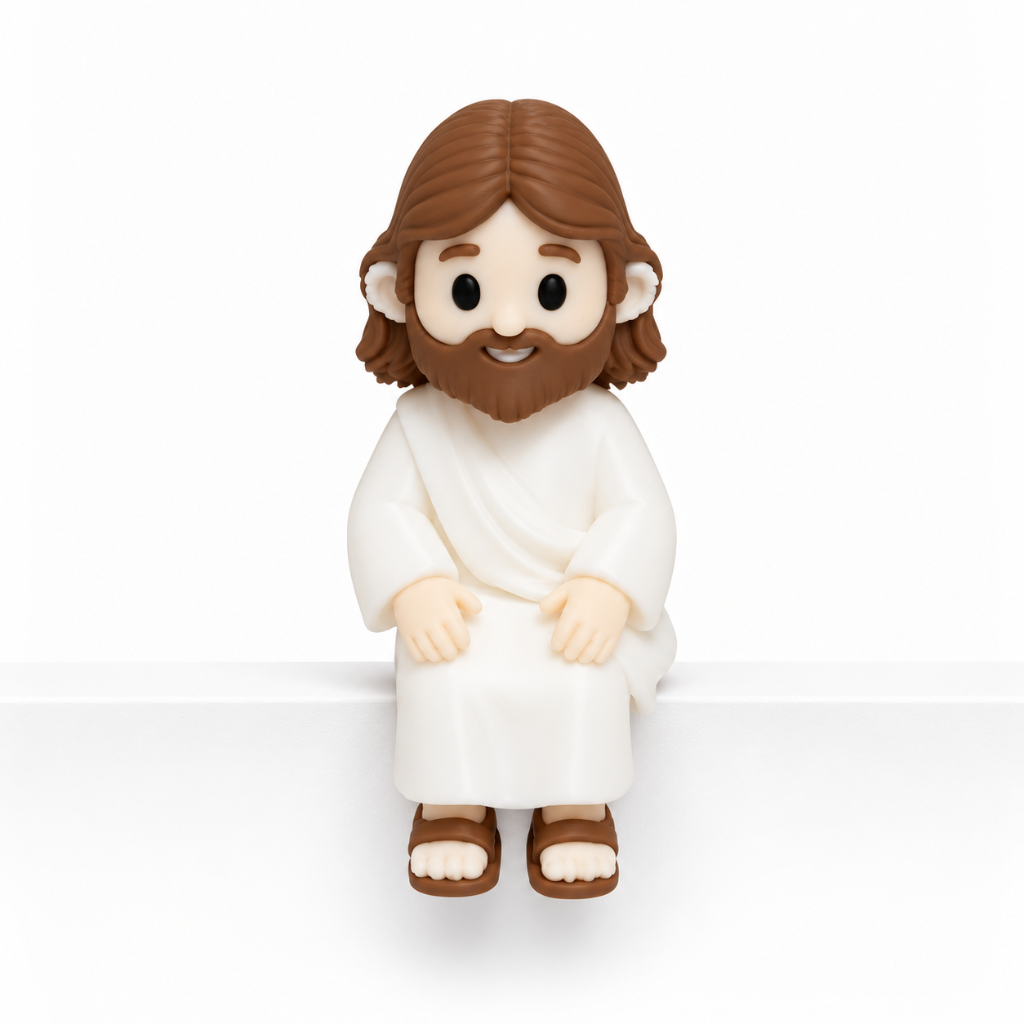 Mini Jesus Sentado em Impressão 3D