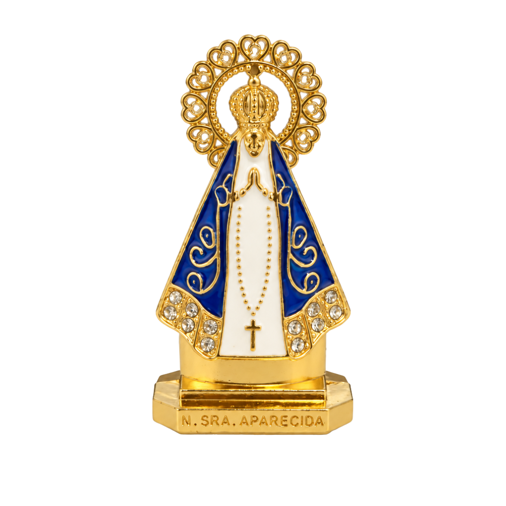 Imagem Nossa Senhora Aparecida com Halo de Corações - Painel