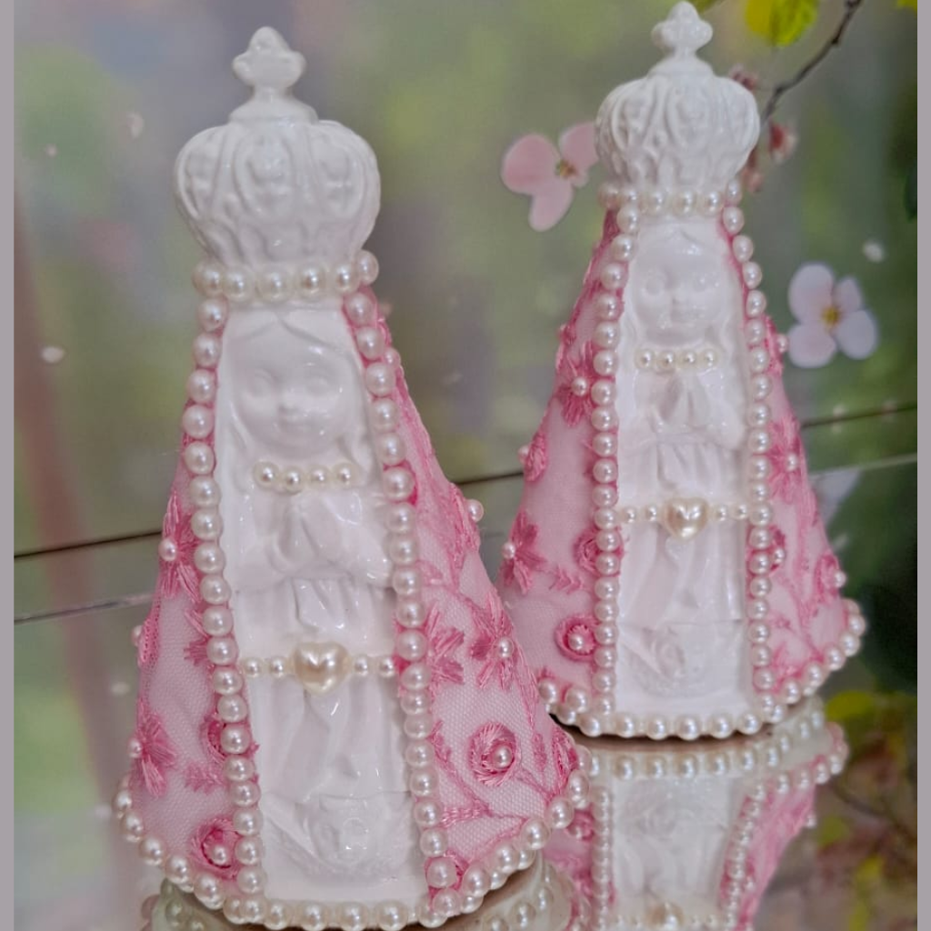 Nuestra Señora Aparecida Rosa – Bebé- 14cm
