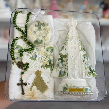 kit Nossa Senhora Aparecida - Verde - Especial Mães
