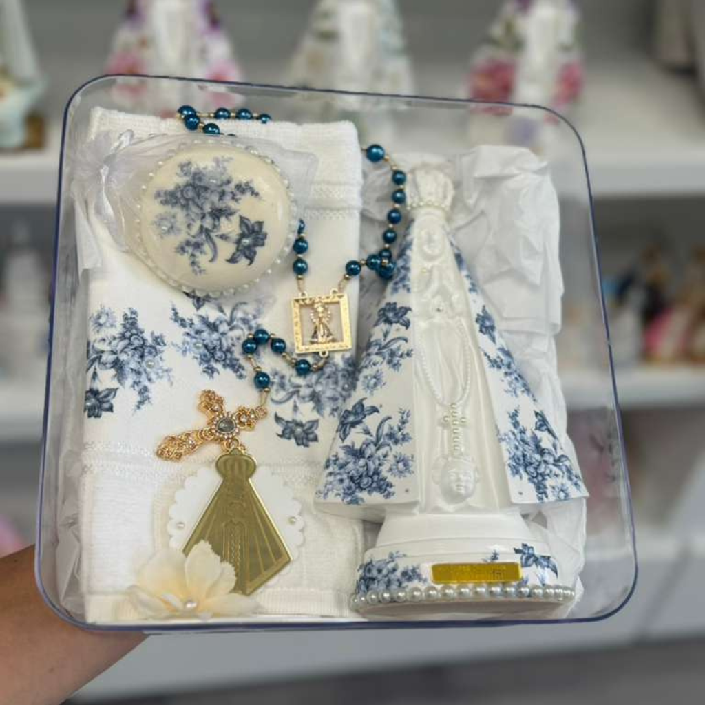 Kit Nuestra Señora Aparecida - Azul - Especial Madres