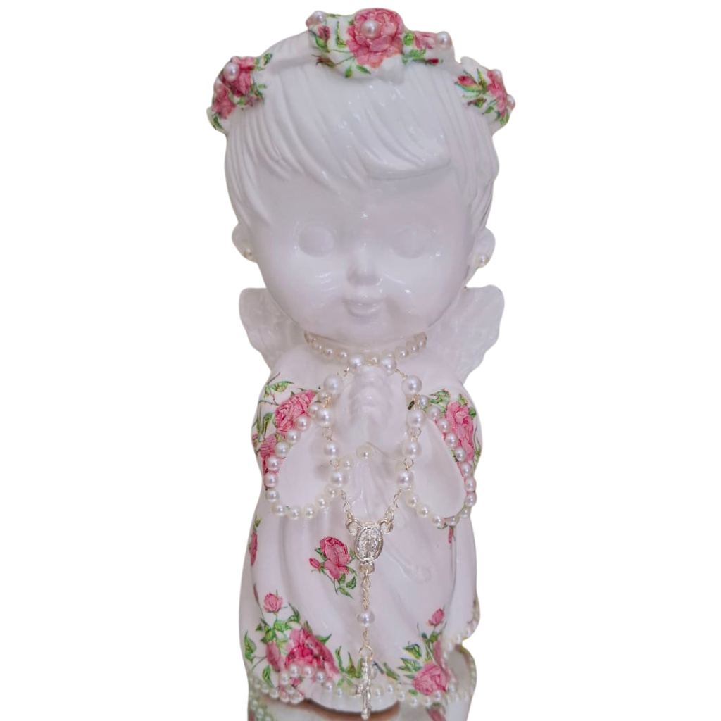 Angelito con Rosario – Flores Rosas