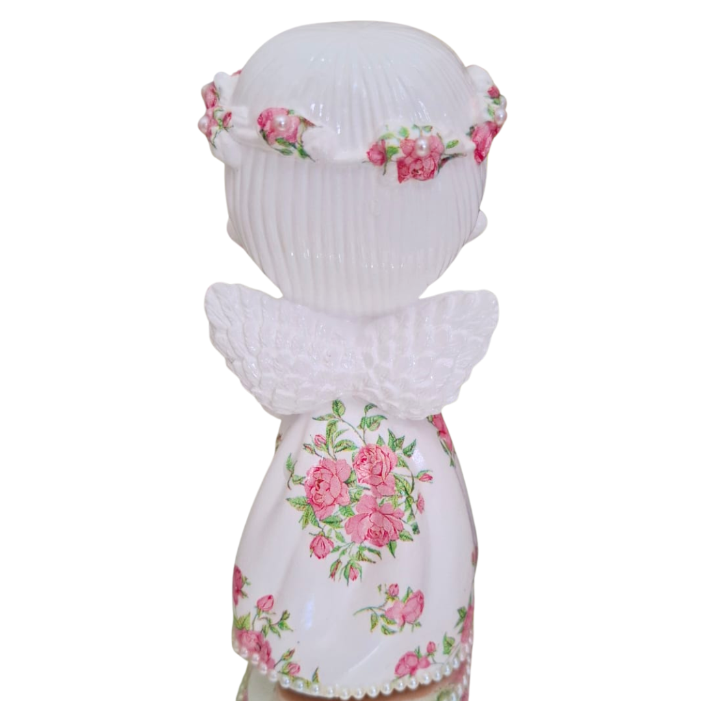 Angelito con Rosario – Flores Rosas