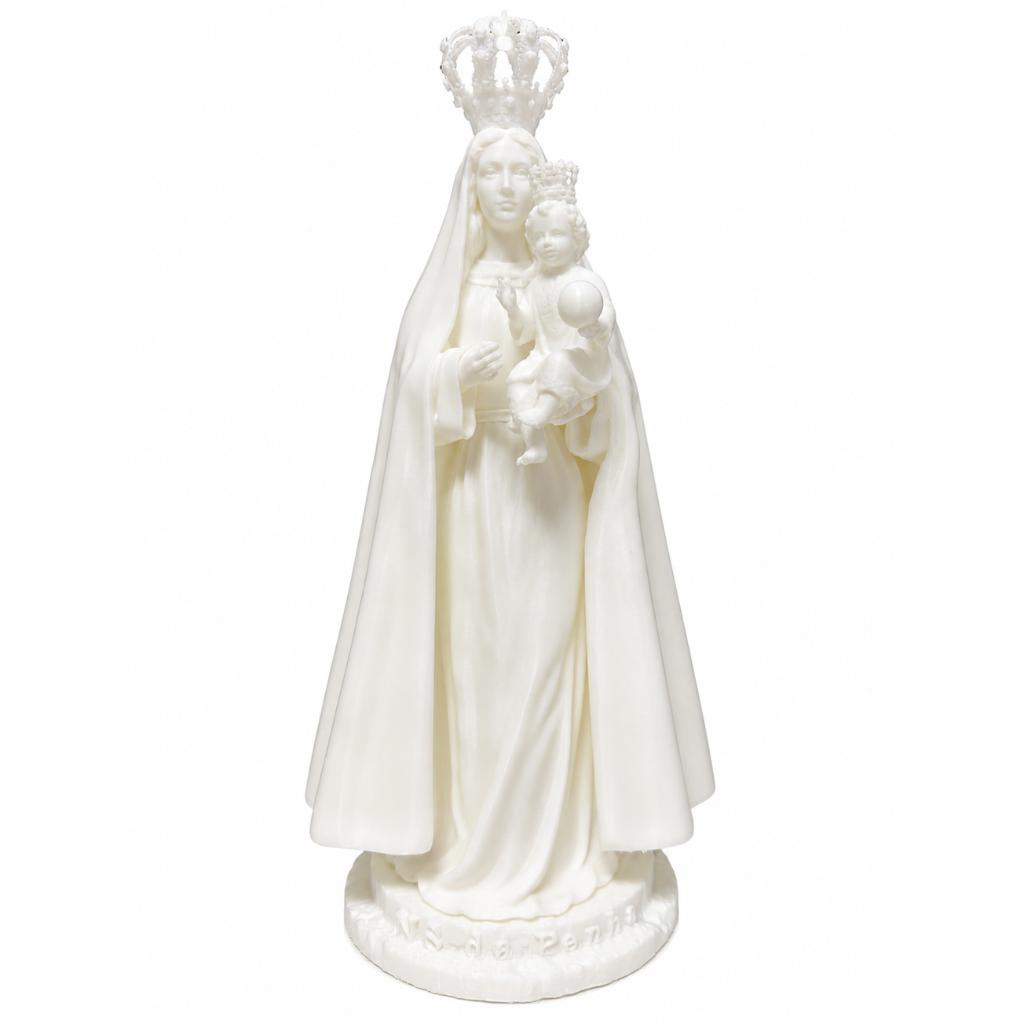Imagem de Nossa Senhora da Penha Branca Perolada 26 cm - Impressão 3D