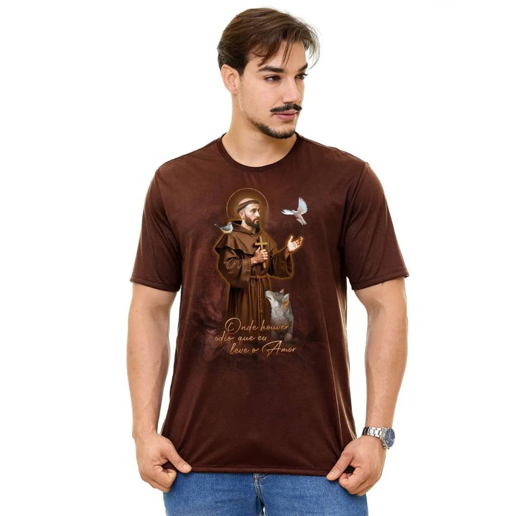 Saint Francis of Assisi T-Shirt – Cantinho Sagrado