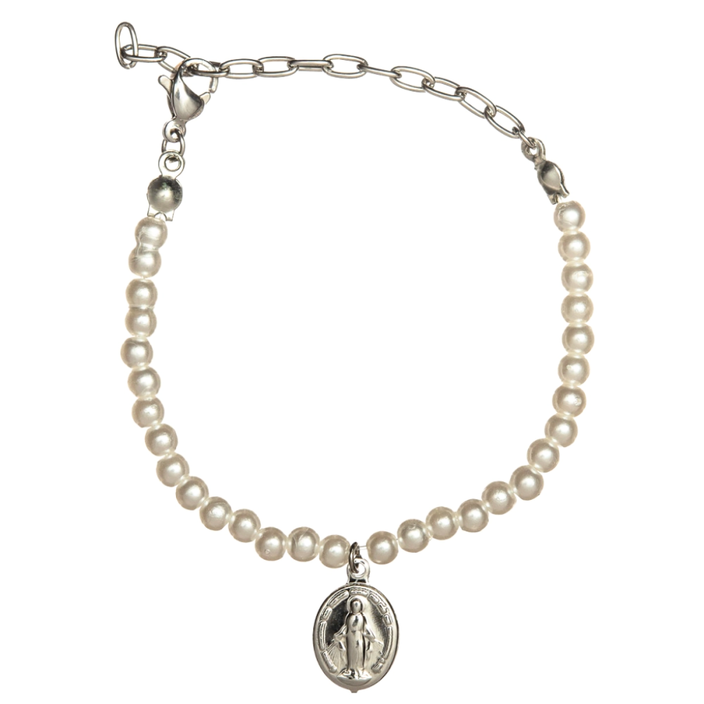 Pulseira Infantil Pérolas Nossa Senhora das Graças