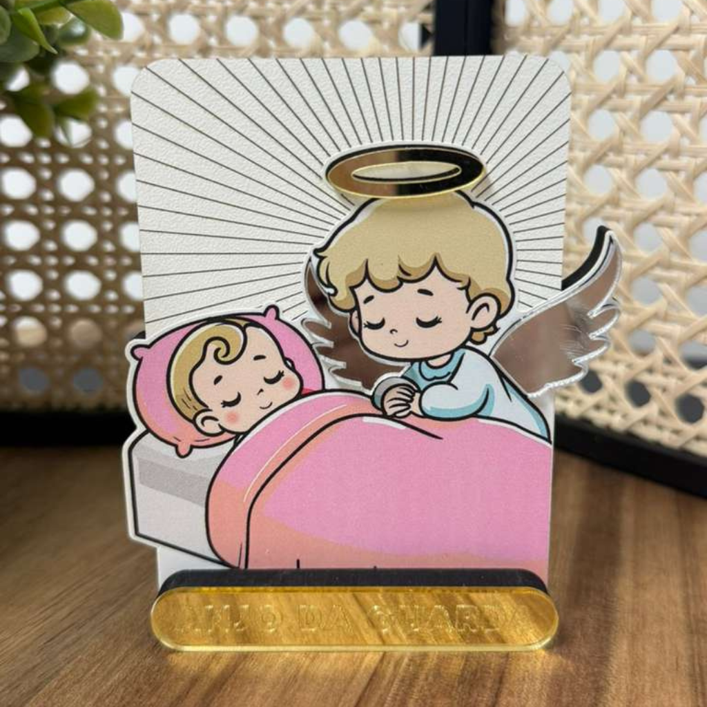 Quadrinho de Mesa Anjo da Guarda Menina