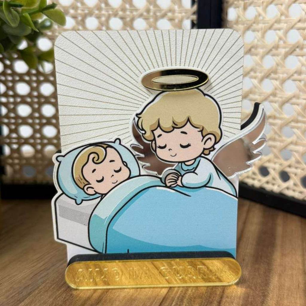 Quadrinho de Mesa Anjo da Guarda Menino