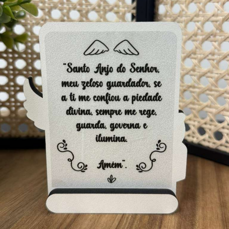 Quadrinho de Mesa Anjo da Guarda Menino