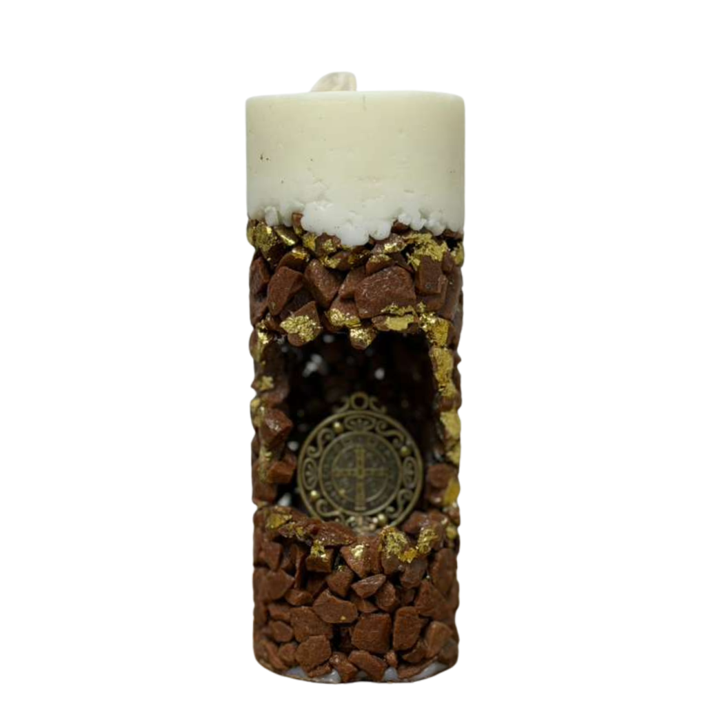 Vela São Bento (pedras marrons)