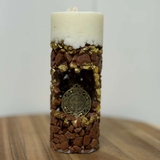Vela São Bento (pedras marrons)