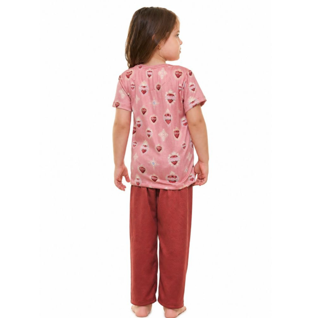 Pijama Infantil Imaculado Coração de Maria