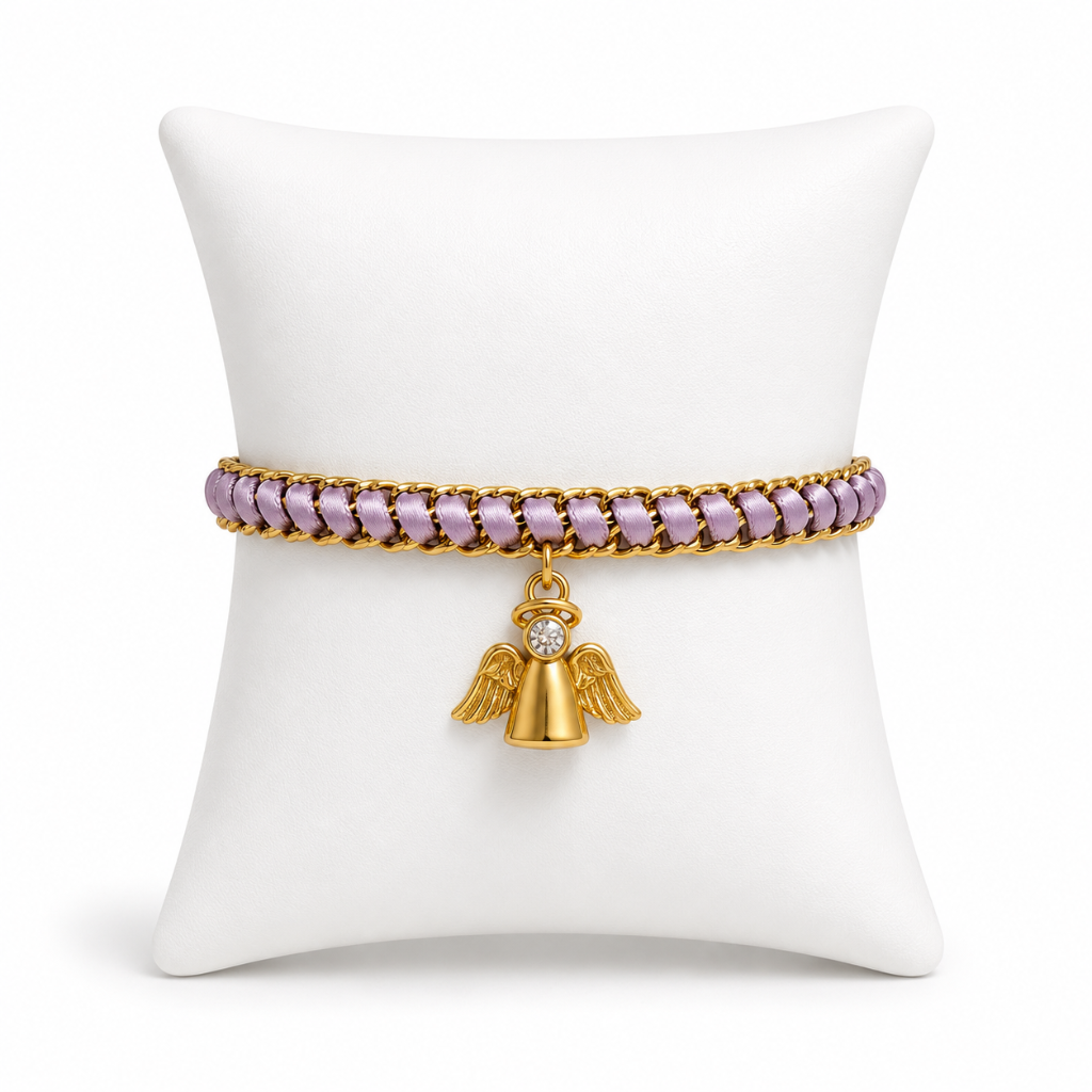 Pulseira Anjo da Guarda - Lilas