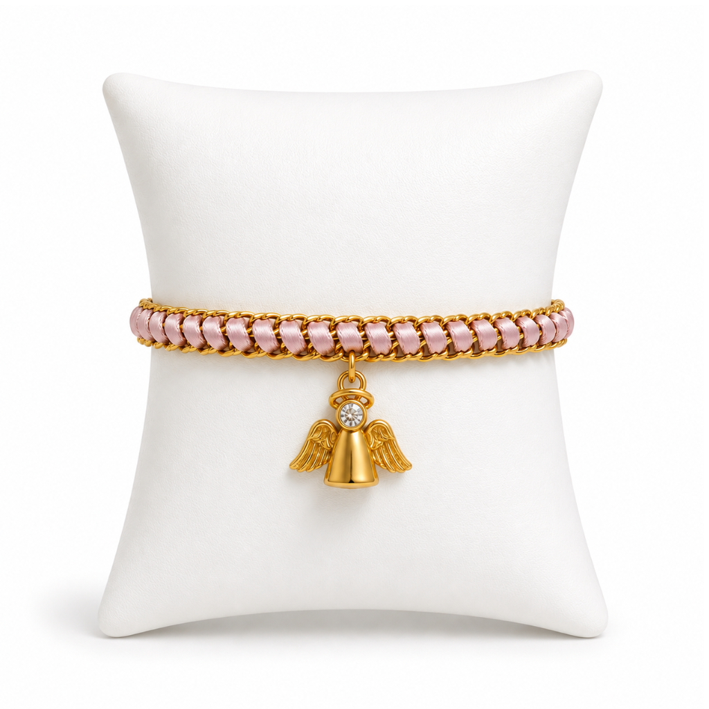Pulseira Anjo da Guarda - Rosa