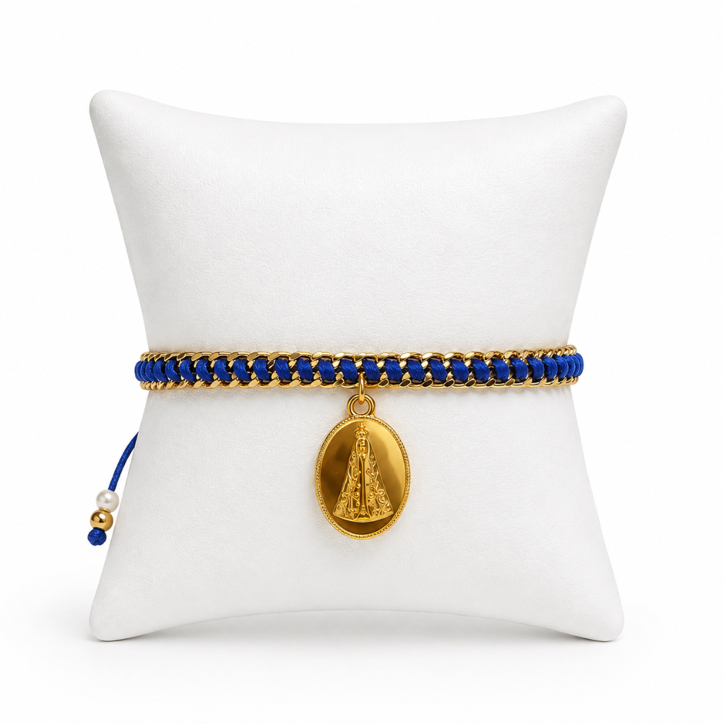 Pulseira Nossa Senhora Aparecisa - Azul