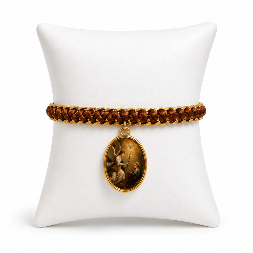 Pulseira Nossa Senhora Da Anunciacao - Marrom
